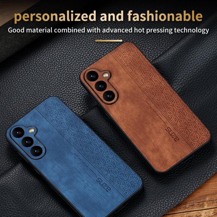 AZNS - AZNS Samsung Galaxy S23 FE Fodral KonstLäder - Lila