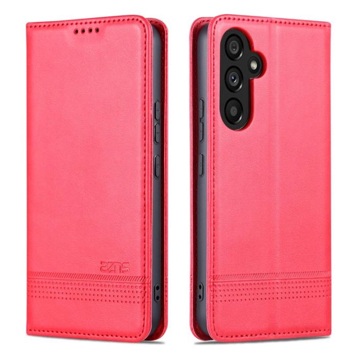 AZNS - AZNS Samsung Galaxy S23 FE Plånboksfodral Konstläder - Röd