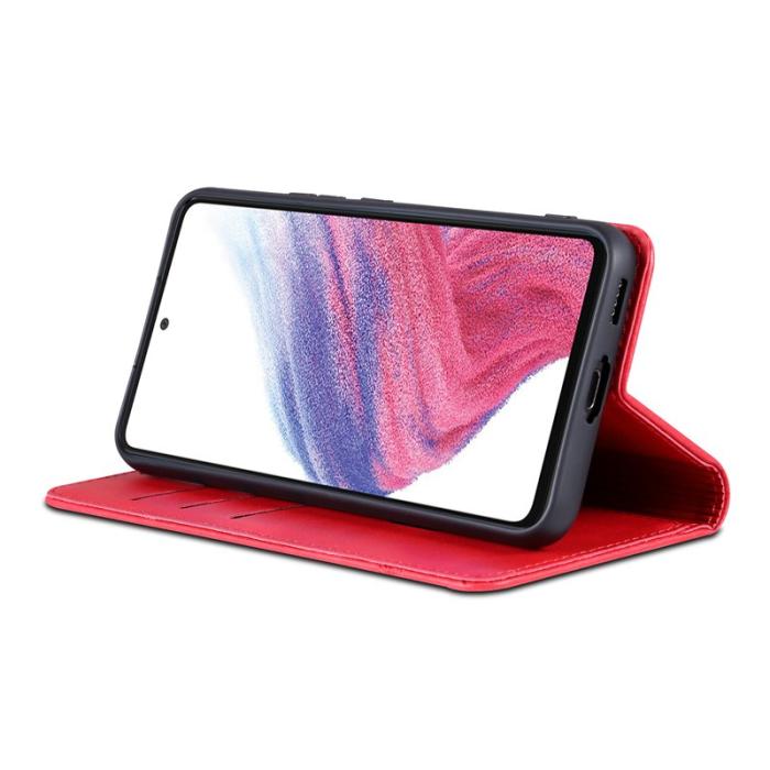 AZNS - AZNS Samsung Galaxy S23 FE Plånboksfodral Konstläder - Röd