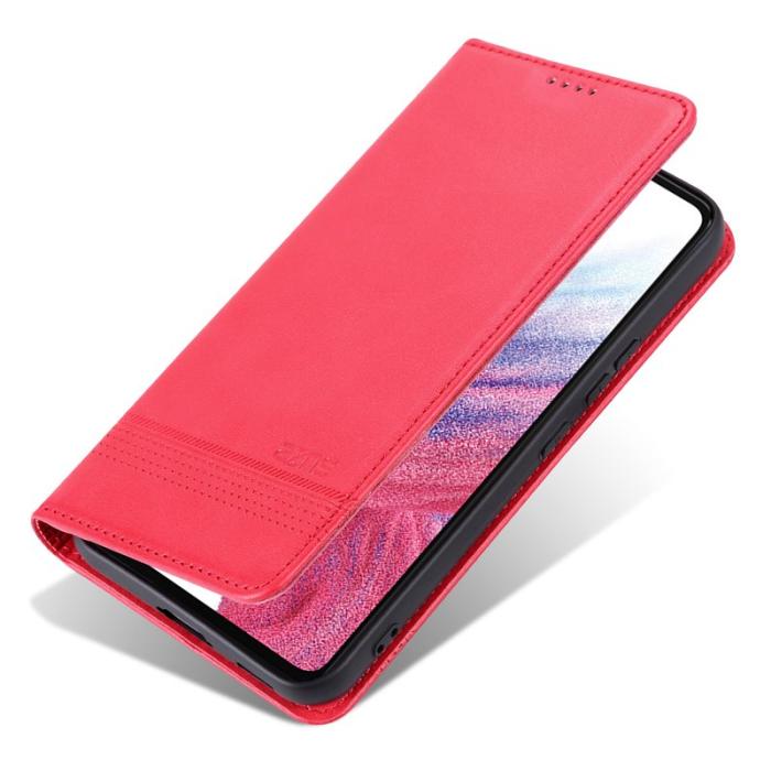 AZNS - AZNS Samsung Galaxy S23 FE Plånboksfodral Konstläder - Röd