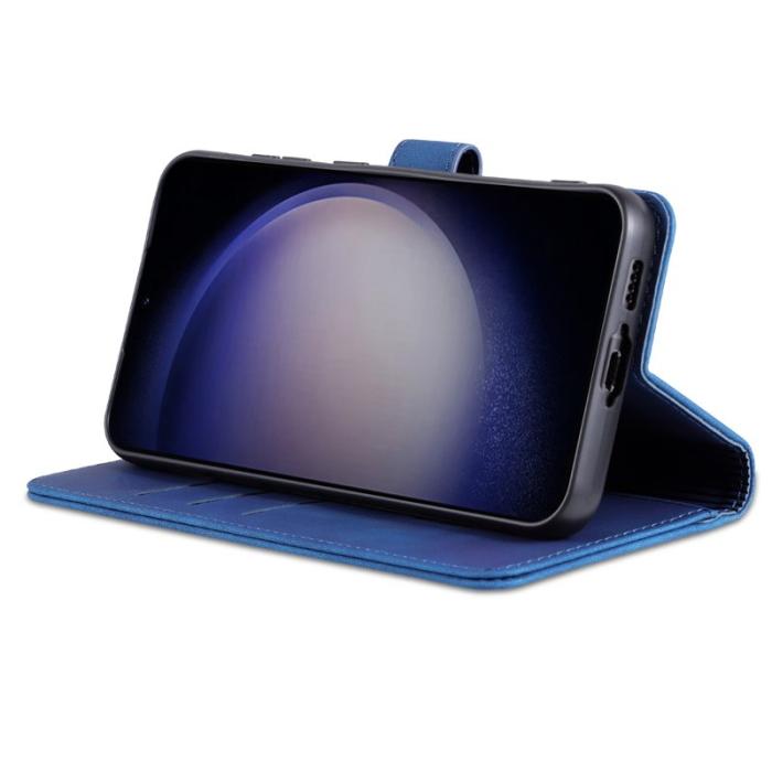 AZNS - AZNS Samsung Galaxy S23 FE Plånboksfodral Slim Konstläder - Blå