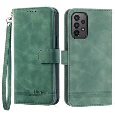 DIERFENG - DIERFENG DF-03 Pl&aring;nboksfodral f&ouml;r Samsung Galaxy A23 5G - Konstl&auml;der - Gr&ouml;n