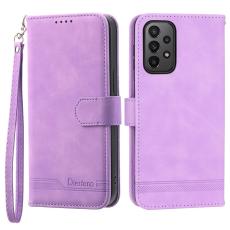 DIERFENG - DIERFENG DF-03 Pl&aring;nboksfodral f&ouml;r Samsung Galaxy A23 5G - Konstl&auml;der - Lila