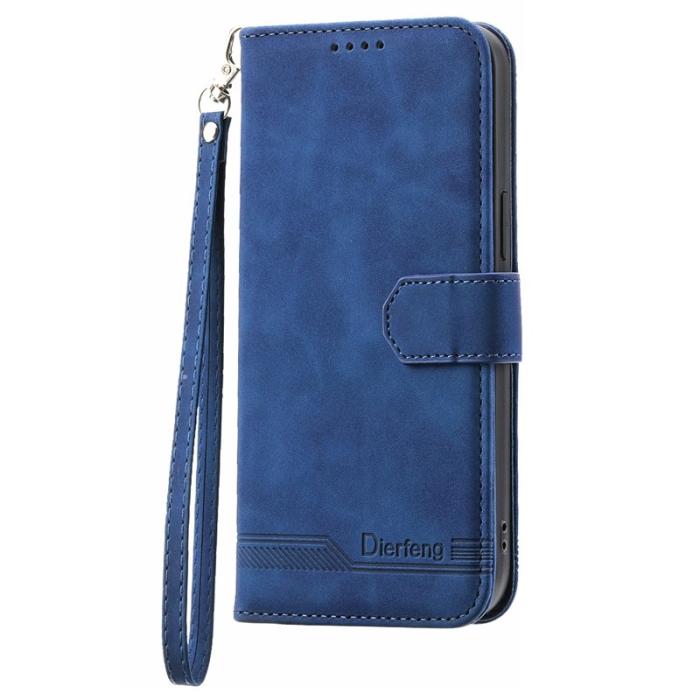 DIERFENG - DIERFENG DF-03 Plånboksfodral för Samsung Galaxy A23 5G - Konstläder - Blå