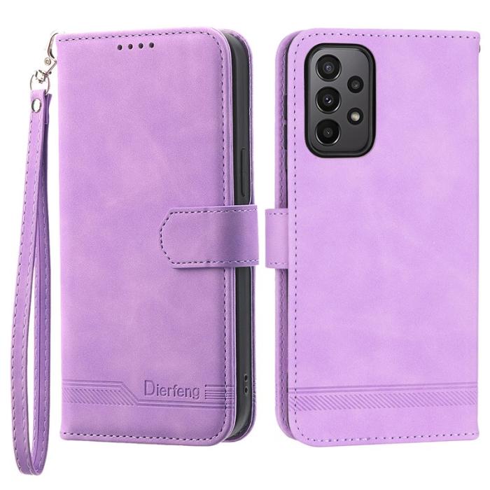 DIERFENG - DIERFENG DF-03 Plånboksfodral för Samsung Galaxy A23 5G - Konstläder - Lila