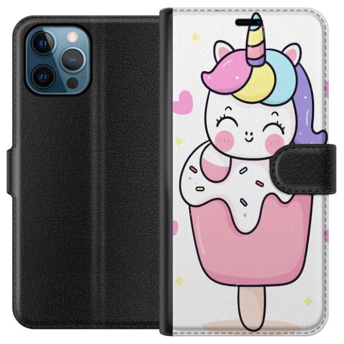 iSecrets - Plånboksfodral till Apple iPhone 12 Pro med Glad enhörning