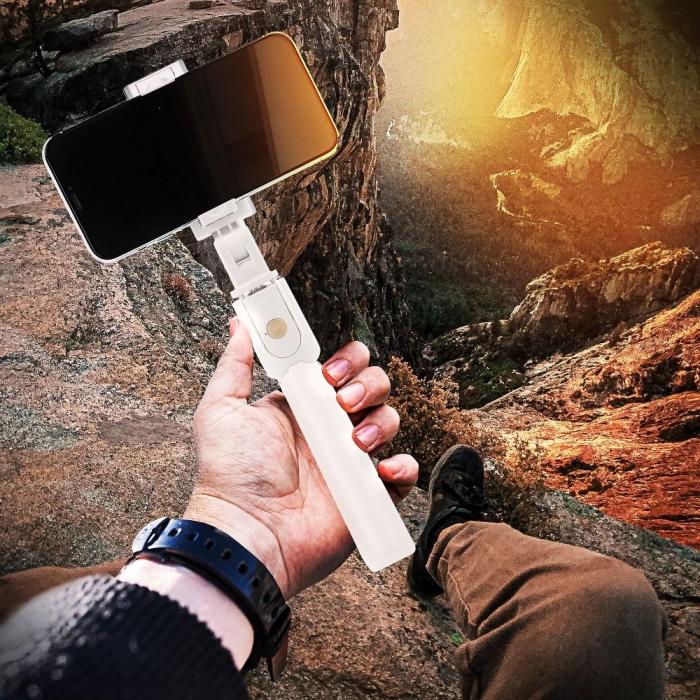 Forcell - Combo Bluetooth Selfiestick med Stativ K07 - Vit