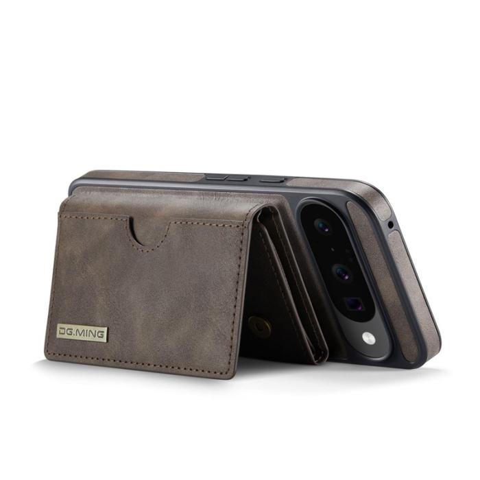 DG.MING - DG.MING M6 Series Konstläder Plånboksfodral för Google Pixel 10 Pro - Brun