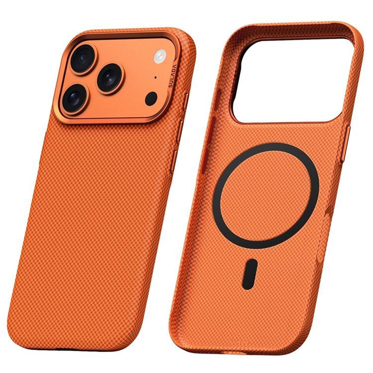 SULADA Mobilskal till iPhone 17 Pro MagSafe Grid Texture - Orange (Orange) | 2353 | AlltMobil