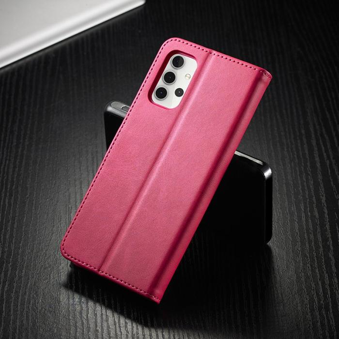 LC.imeeke - LC.IMEEKE Separated Wallet Design Mobilskal till Samsung Galaxy A32 5G - Rosa
