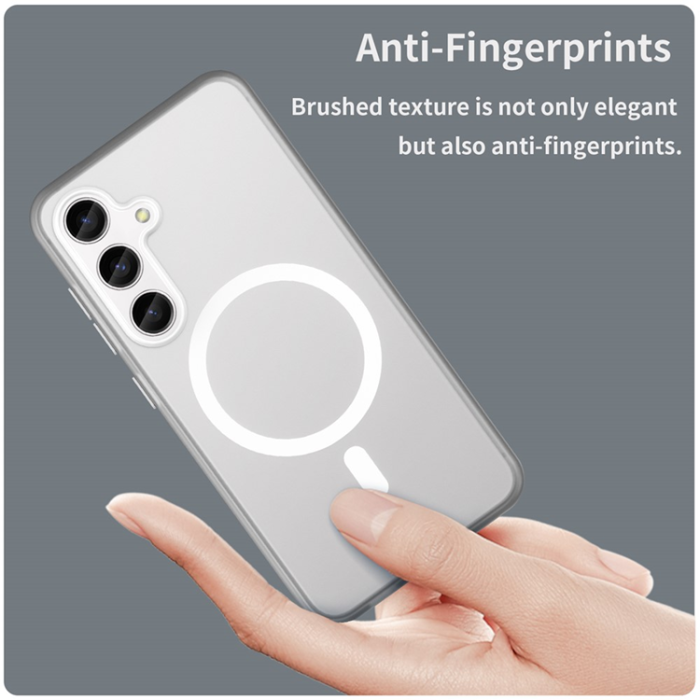 A-One Brand - Galaxy S25 Plus/S24 Plus Mobilskal MagSafe Frost - Vit