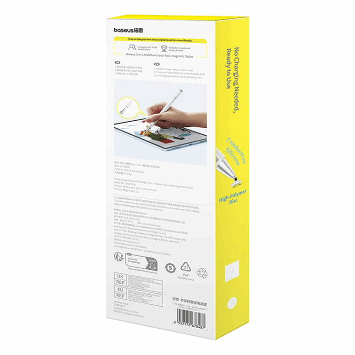 BASEUS - Baseus Stylus Penna Smooth Writing III 3in1 Passiv Icke Magnetisk