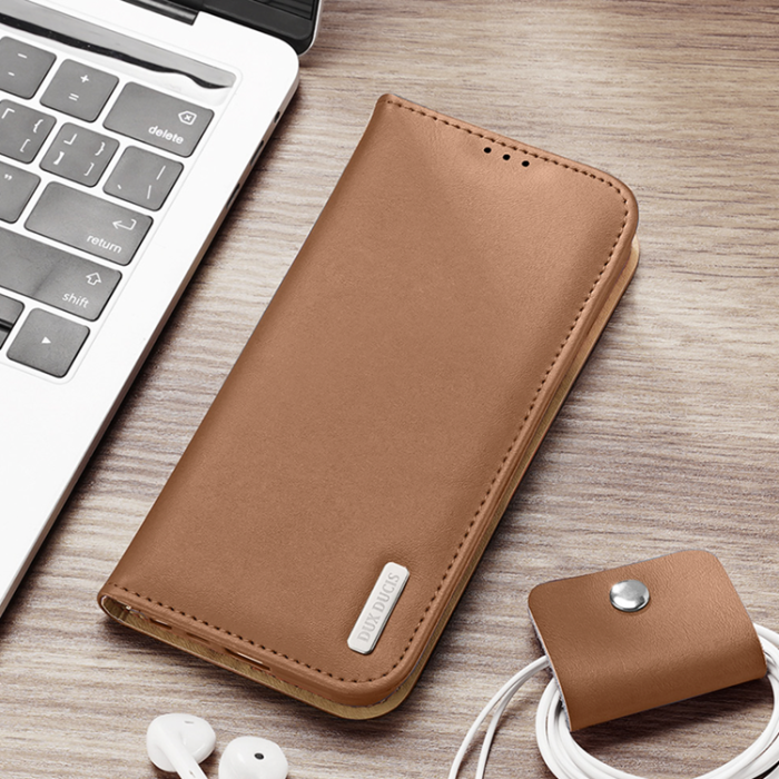 Dux Ducis - Dux Ducis Galaxy S23 Ultra Plånboksfodral Hivo RFID - Brun