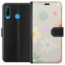 iSecrets - Plånboksfodral till Huawei P30 lite med fejdande blommor