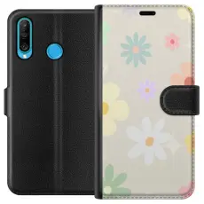 Gustaf - Pl&aring;nboksfodral till Huawei P30 lite med fejdande blommor