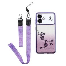 KADEM - KADEM Samsung Galaxy S26 Edge Skal Blomm&ouml;nster TPU Gradient - Lila