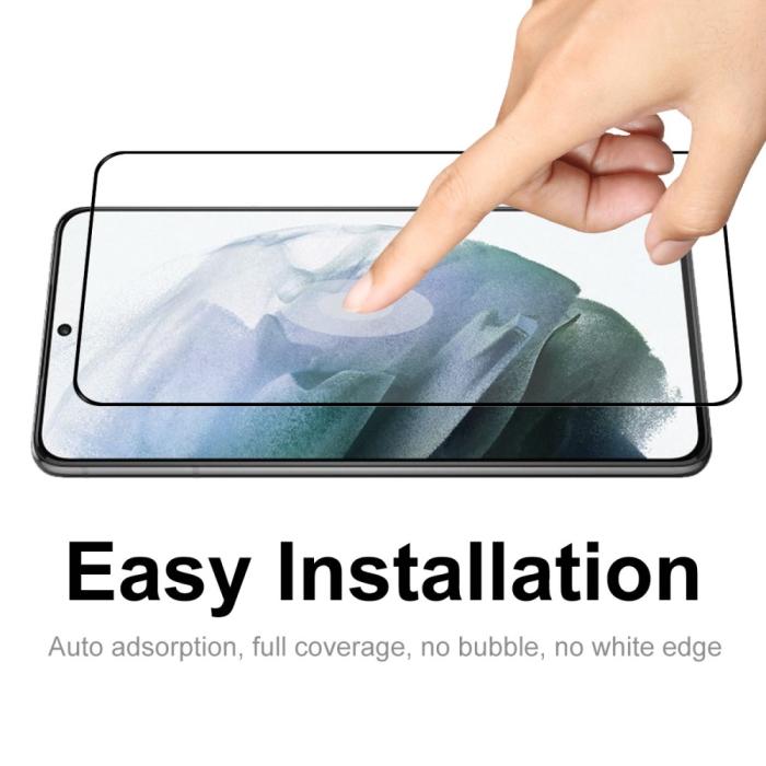 OEM - [2-PACK] Full Glue Härdat Glas Skärmskydd Galaxy S22 Plus - Svart