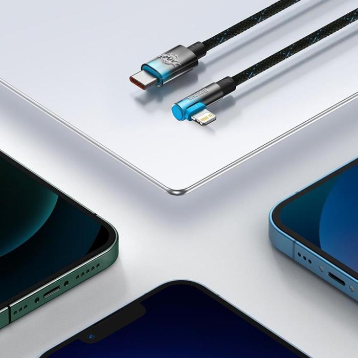 BASEUS - Baseus USB-C till Lightning kabel 20W MVP 2 Vinklad 1m
