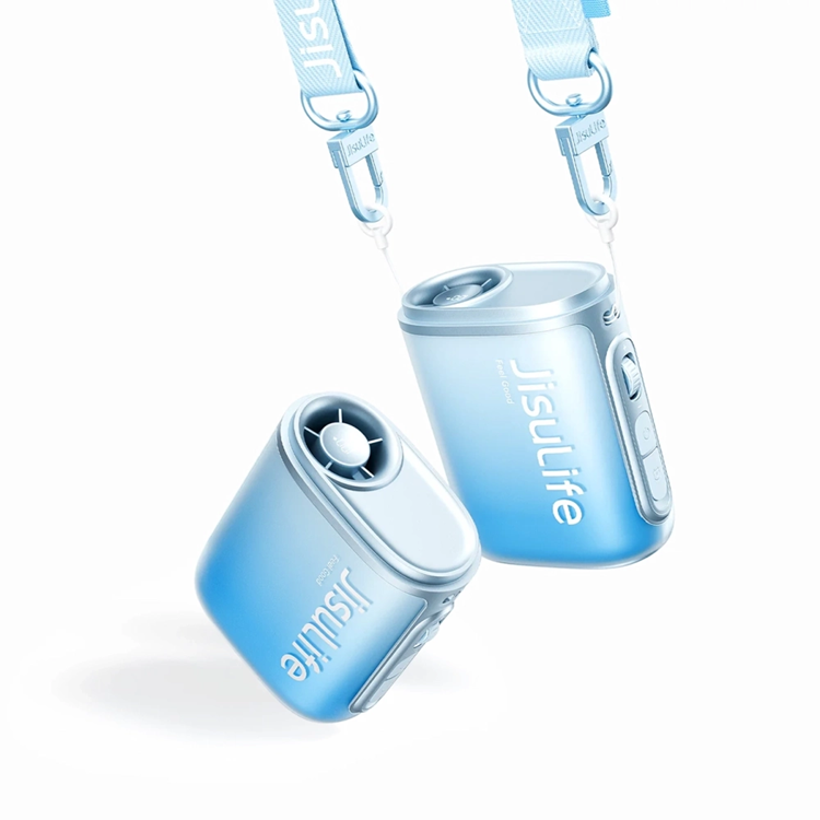 Jisulife Mini Halsfläkt 4500 mAh med Lanyard Fan 5 - Blå
