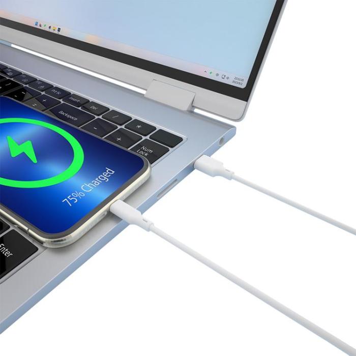 Forever Recycling - Forever USB-A till USB-C Kabel 3A 1.5m KR60-AC-00 - Vit