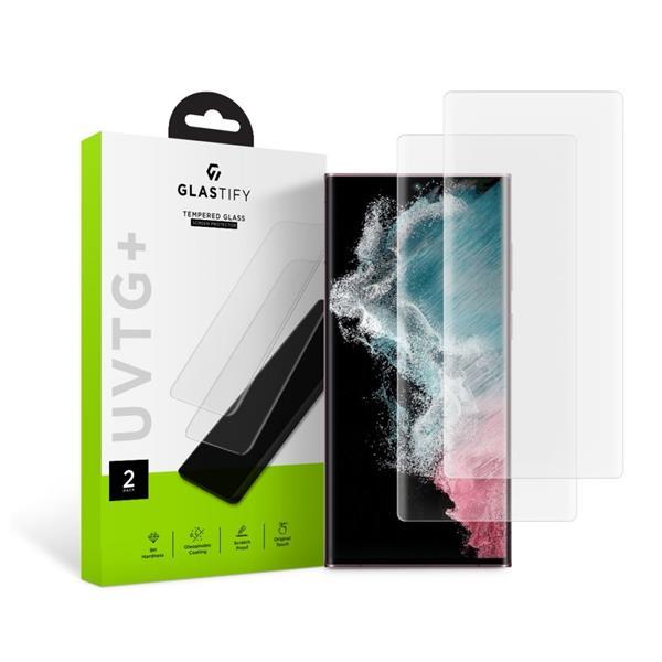 Glastify UVTG Plus Härdat Glas Skärmskydd 2-Pack Galaxy S22 Ultra
