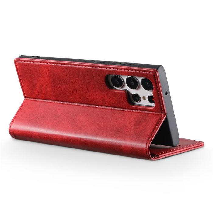 SUTENI - SUTENI Galaxy S23 Ultra Plånboksfodral Kickstand Flip - Röd