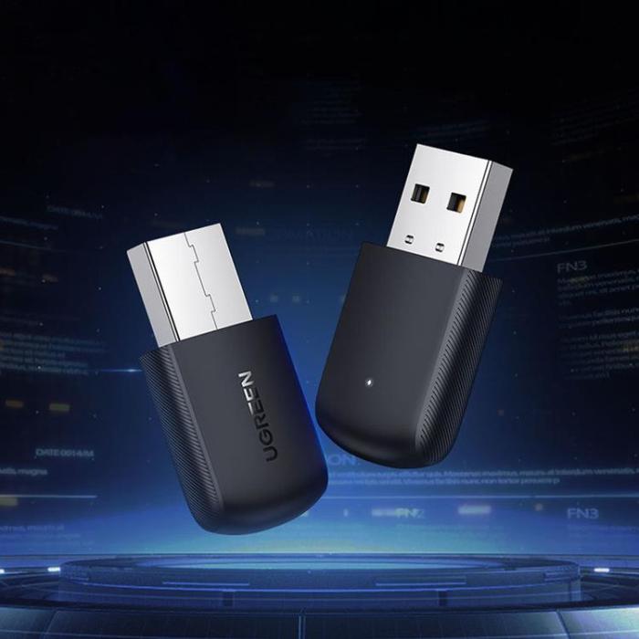 Ugreen - Ugreen Dual-Band Adapter Externt USB Nätverkskort - WiFi 11ac - Svart