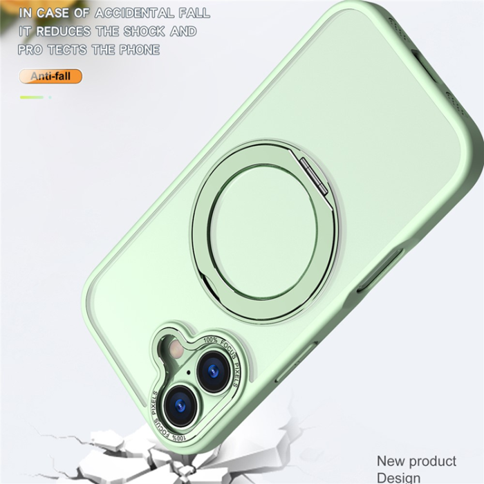 A-One Brand - iPhone 17 Mobilskal MagSafe TPU + Acrylic Kickstand - Grön