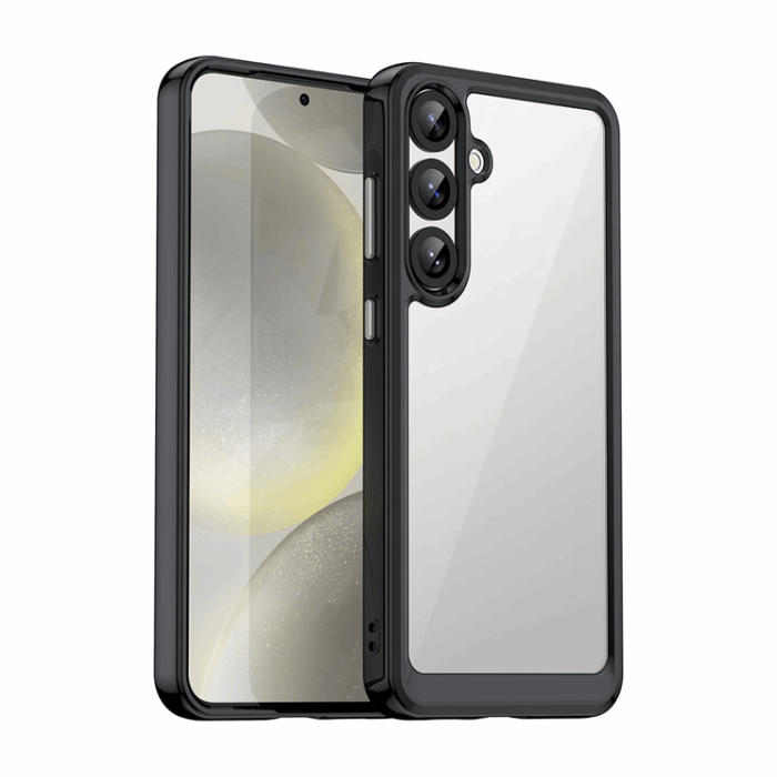 OEM - Galaxy S25 Mobilskal Outer Space med Ram - Svart
