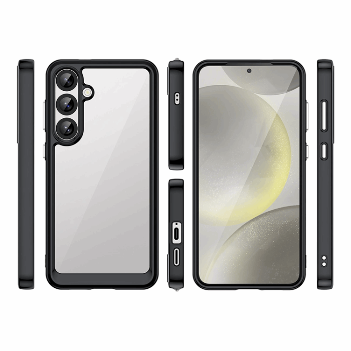 OEM - Galaxy S25 Mobilskal Outer Space med Ram - Svart