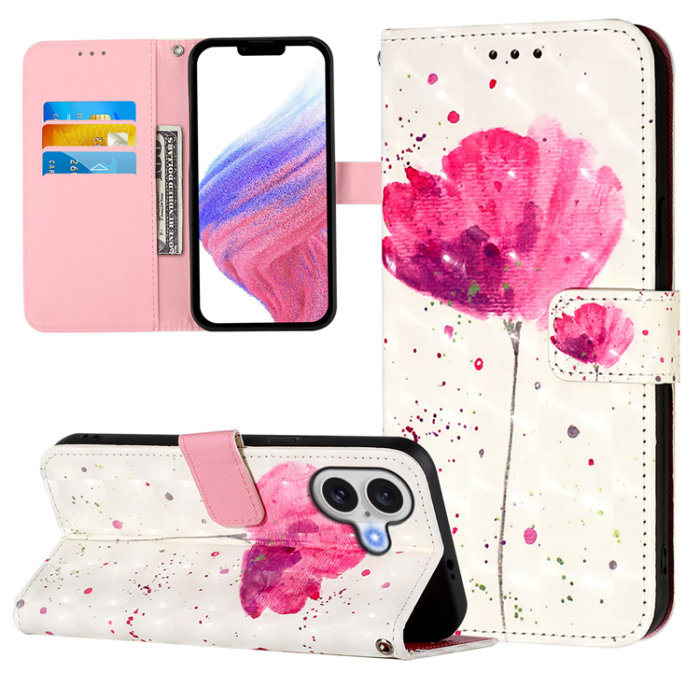 A-One Brand - iPhone 17 Plånboksfodral Printing Pattern Med Strap