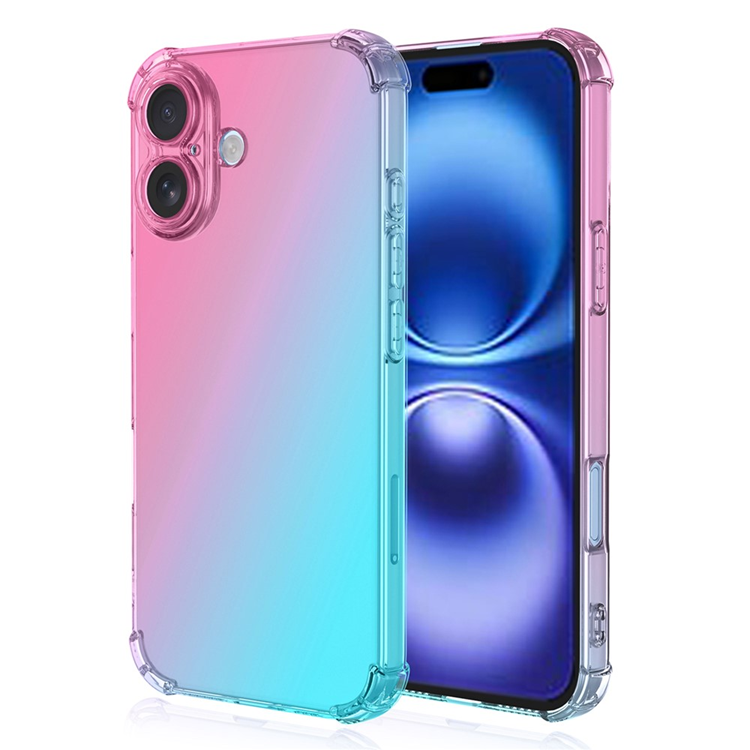 Mobilskal till iPhone 17 Gradient Color TPU Anti-Drop - Rosa/Grön | 2353 | AlltMobil
