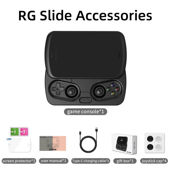 ANBERNIC - ANBERNIC RG Slide Spelkonsol Retro Gamepad Android 13 AI - Svart