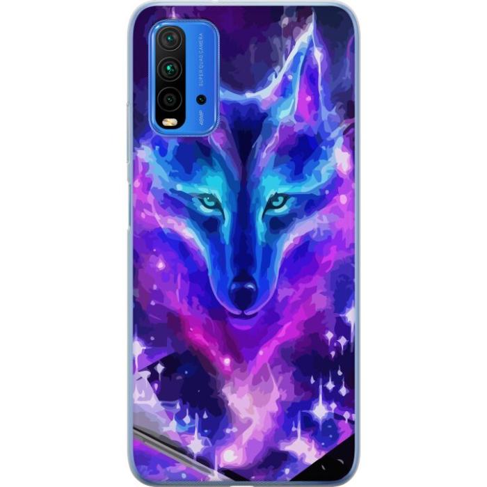 iSecrets - Mobilskal till Xiaomi Redmi Note 9 4G med Neon Varg