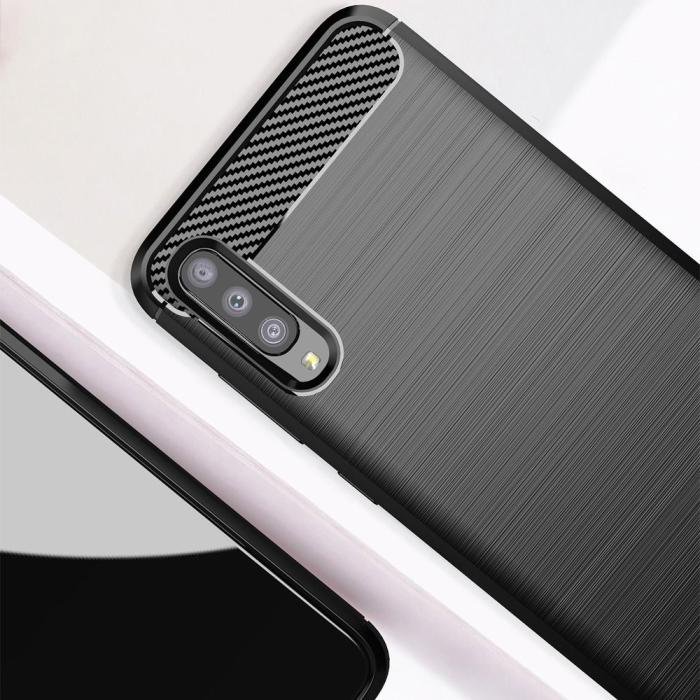 Forcell - Galaxy A70/A70s Skal Forcell Carbon Mjukplast - Svart