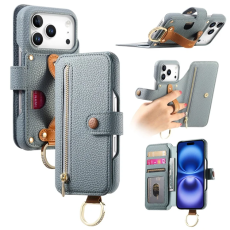 A-One Brand - iPhone 17 Pro Plånboksfodral RFID Blocking Zipper - Blå