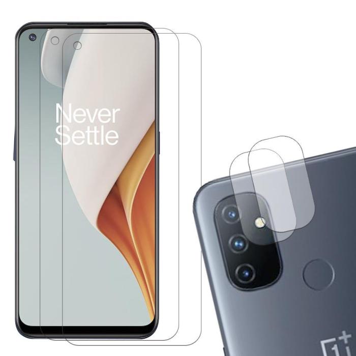 UTGATT - OnePlus Nord 2 5G [4-PACK] 2 X Kameralinsskydd Glas + 2 X Härdat Glas
