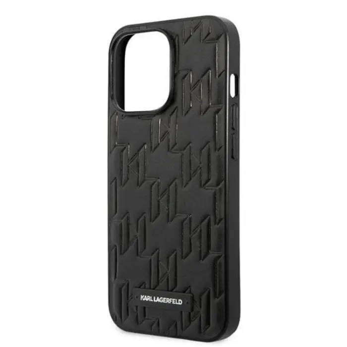 KARL LAGERFELD - Karl Lagerfeld iPhone 13 Pro Max Skal Monogram Plaque - Svart