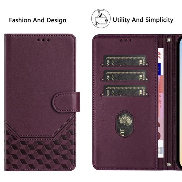 OEM - Mobilskal till Samsung Galaxy S26 Ultra Impräntad Konstläder Mörklila