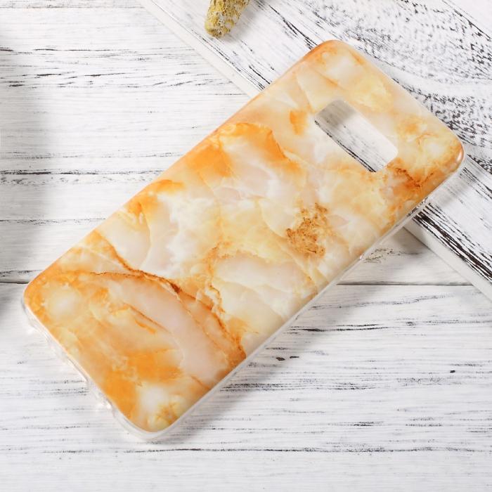 UTGATT4 - Patterned Mobilskal Samsung Galaxy S8 - Orange Marble