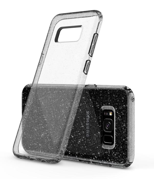 UTGATT4 - SPIGEN Liquid Crystal Glitter Skal till Samsung Galaxy S8 - Grå
