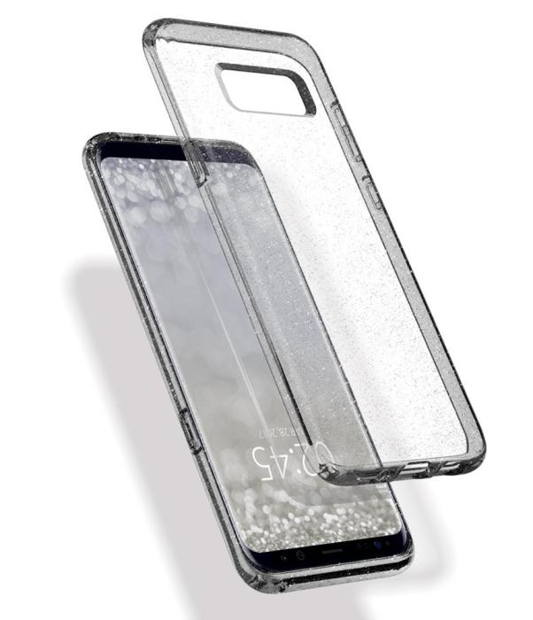 UTGATT4 - SPIGEN Liquid Crystal Glitter Skal till Samsung Galaxy S8 - Grå