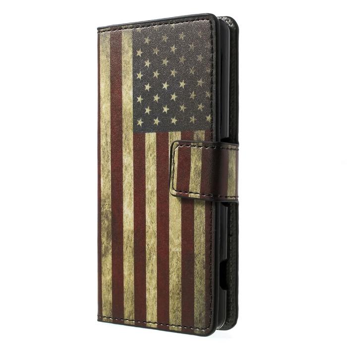 UTGATT5 - Plånboksfodral till Sony Xperia Z3 Compact - America