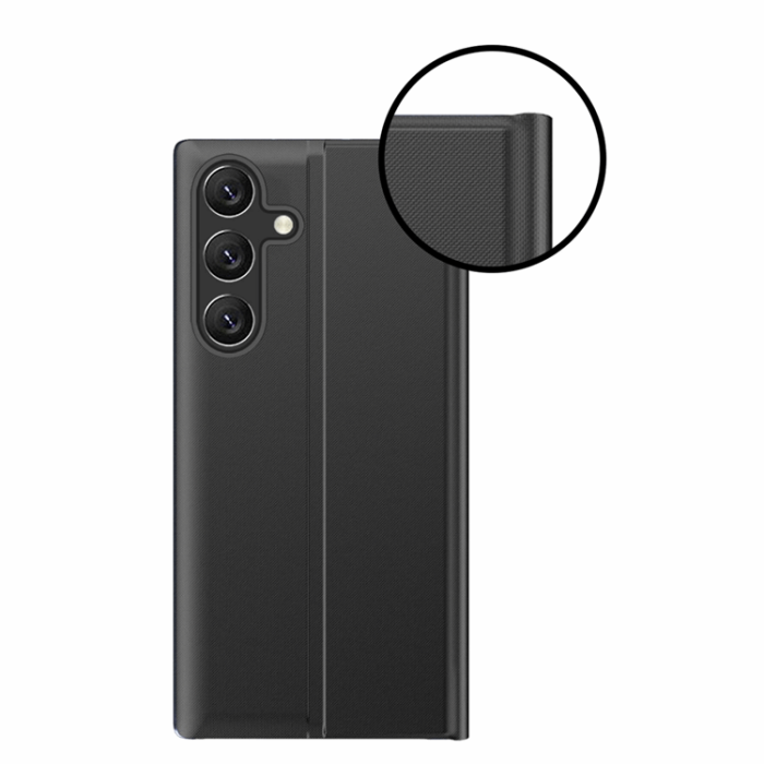 OEM - Galaxy S25 Fodral Sleep View med Flap - Rosa