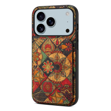 A-One Brand - iPhone 17 Pro Max Mobilskal Korthållare Blommor - Höst / Gul