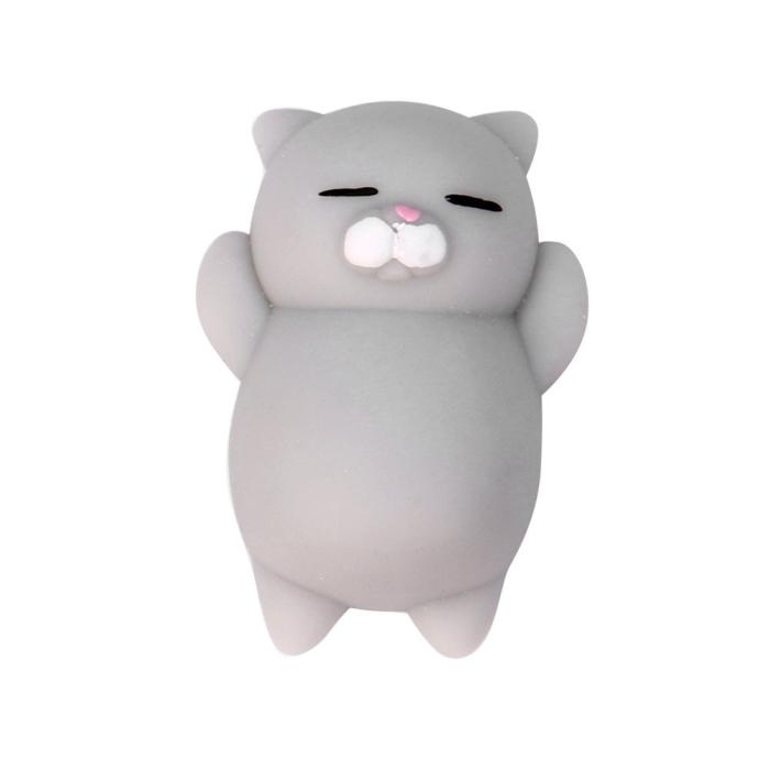 Fidget Toys - Mochi Toys Animals - Squishy Fidget - 4-Pack - Grå