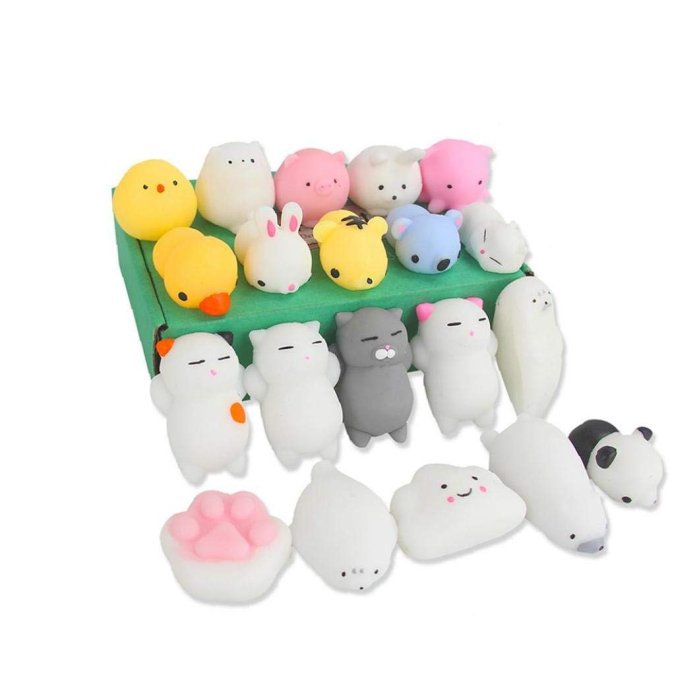 Fidget Toys - Mochi Toys Animals - Squishy Fidget - 4-Pack - Rosa