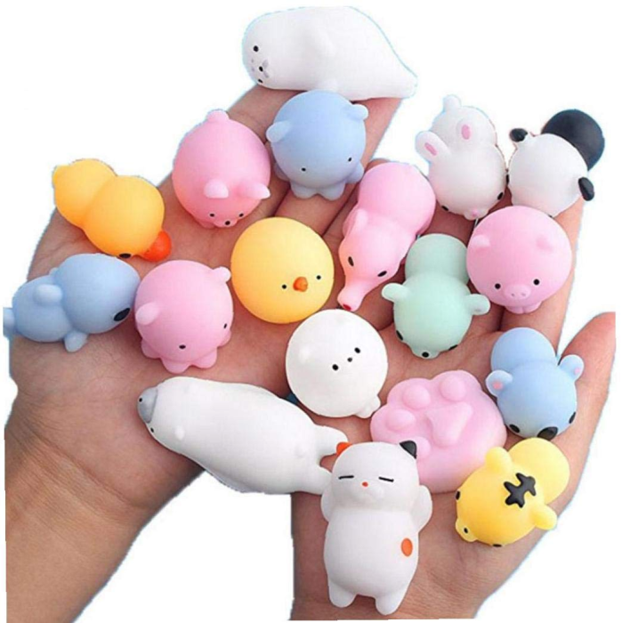 Fidget Toys - Mochi Toys Animals - Squishy Fidget - 4-Pack - Rosa