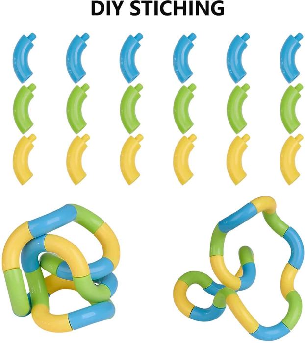 Fidget Toys - Fidget Twister Toy - Antistress - Sensory - Svart/Röd