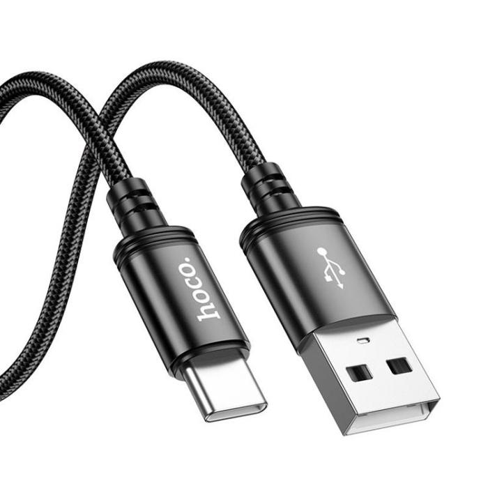 Hoco - HOCO USB-A till USB-C Kabel 3A 2m X89 - Svart